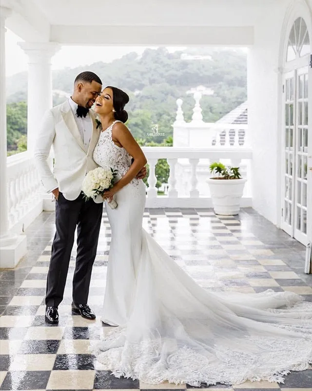 Stunning 2020 Crew Mermaid Sexy Sweep Train Bridal Dress Vintage Inspired (Exclusive Members Only)