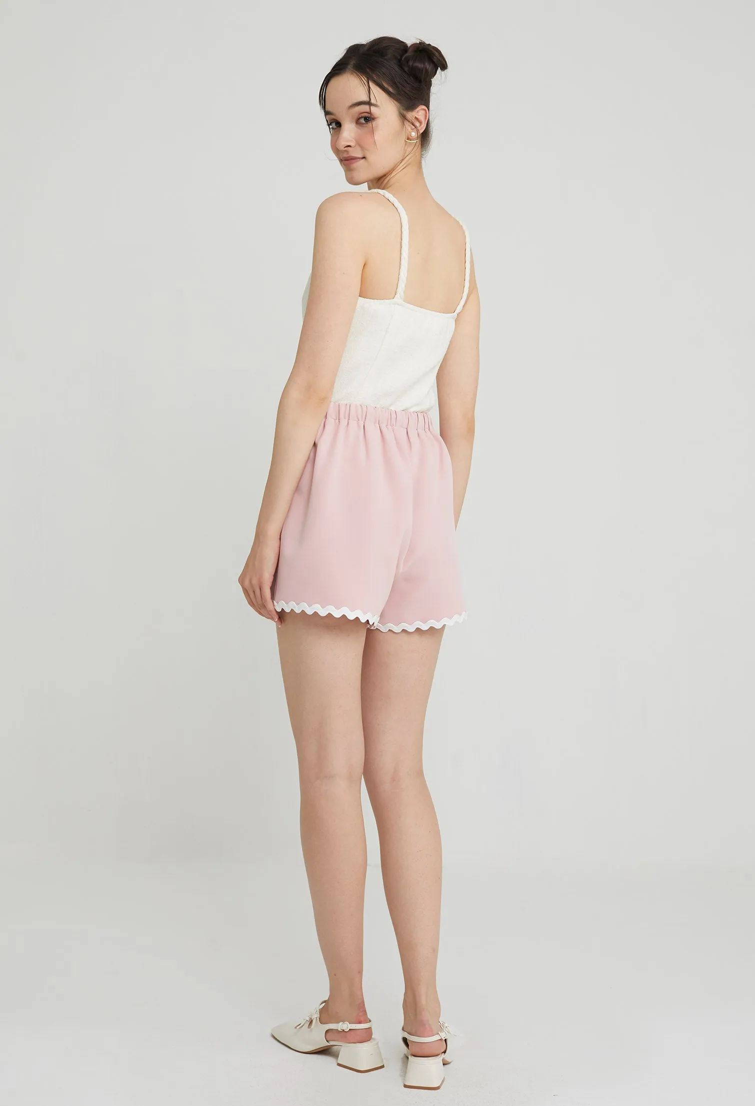 Sugarplum Scallop Shorts