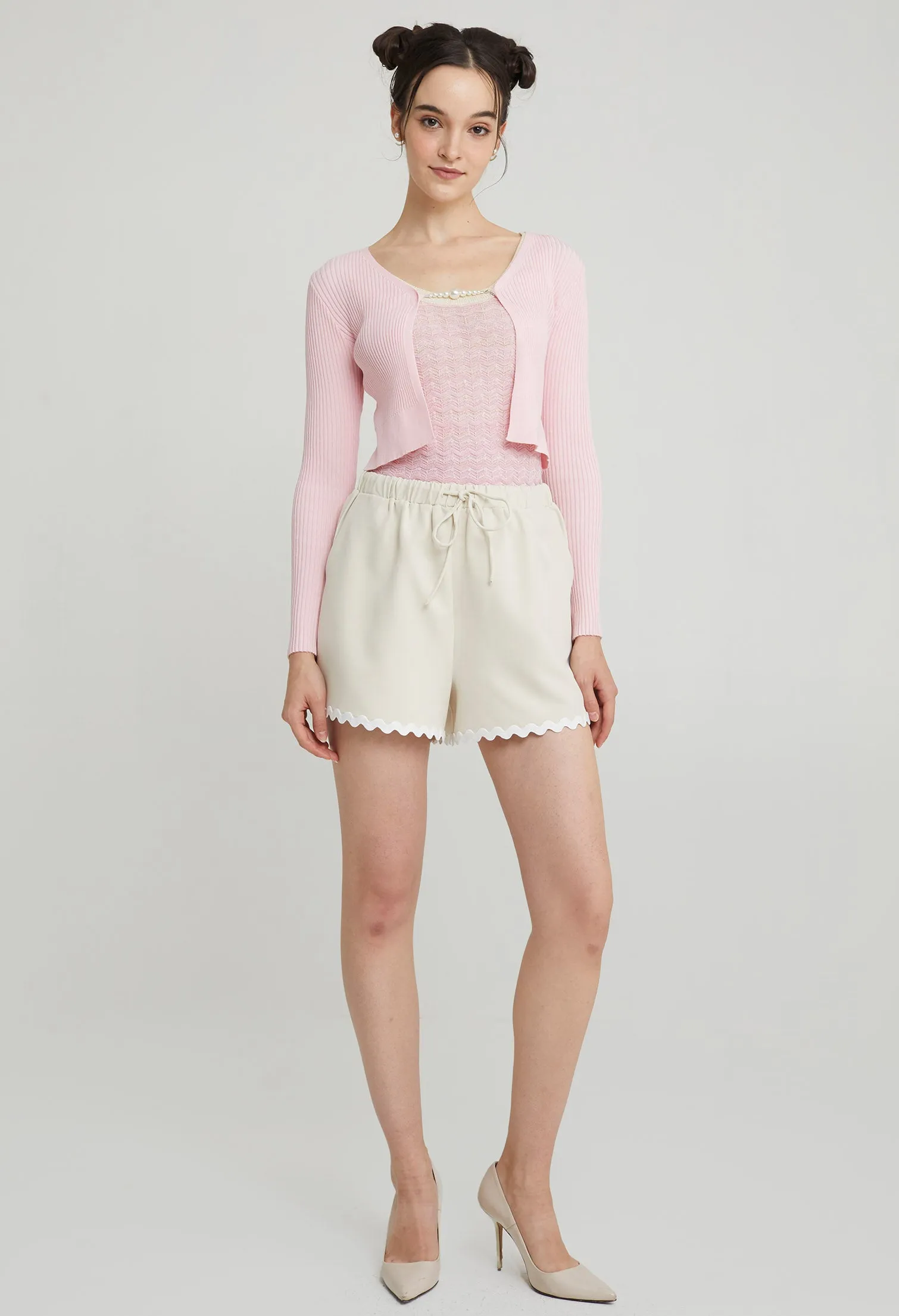 Sugarplum Scallop Shorts