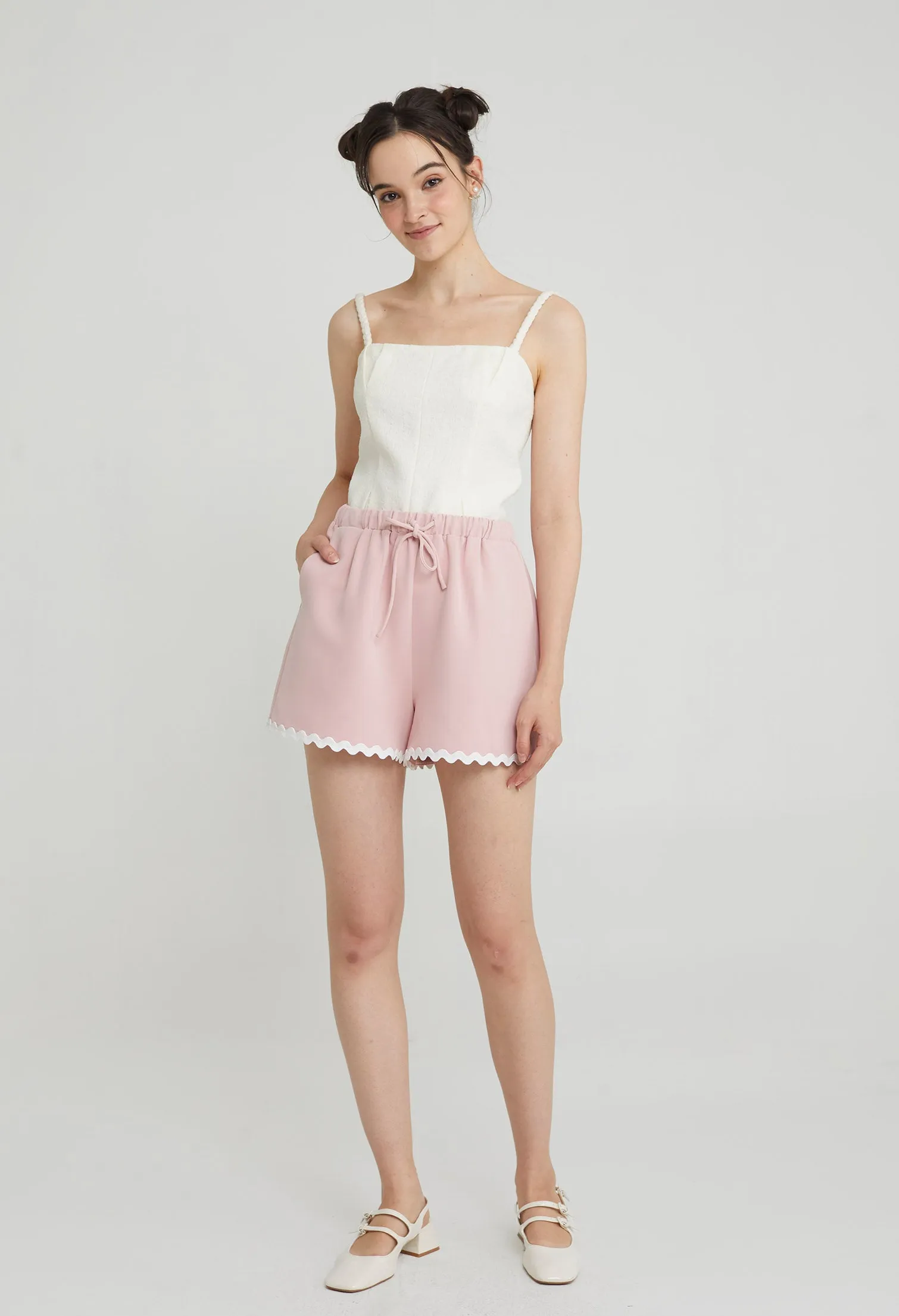 Sugarplum Scallop Shorts