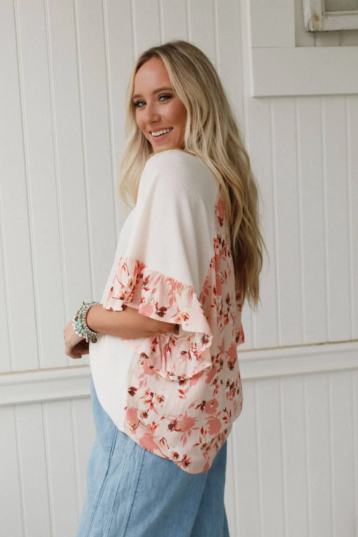 SUNLIT MEADOW TOP - BEIGE