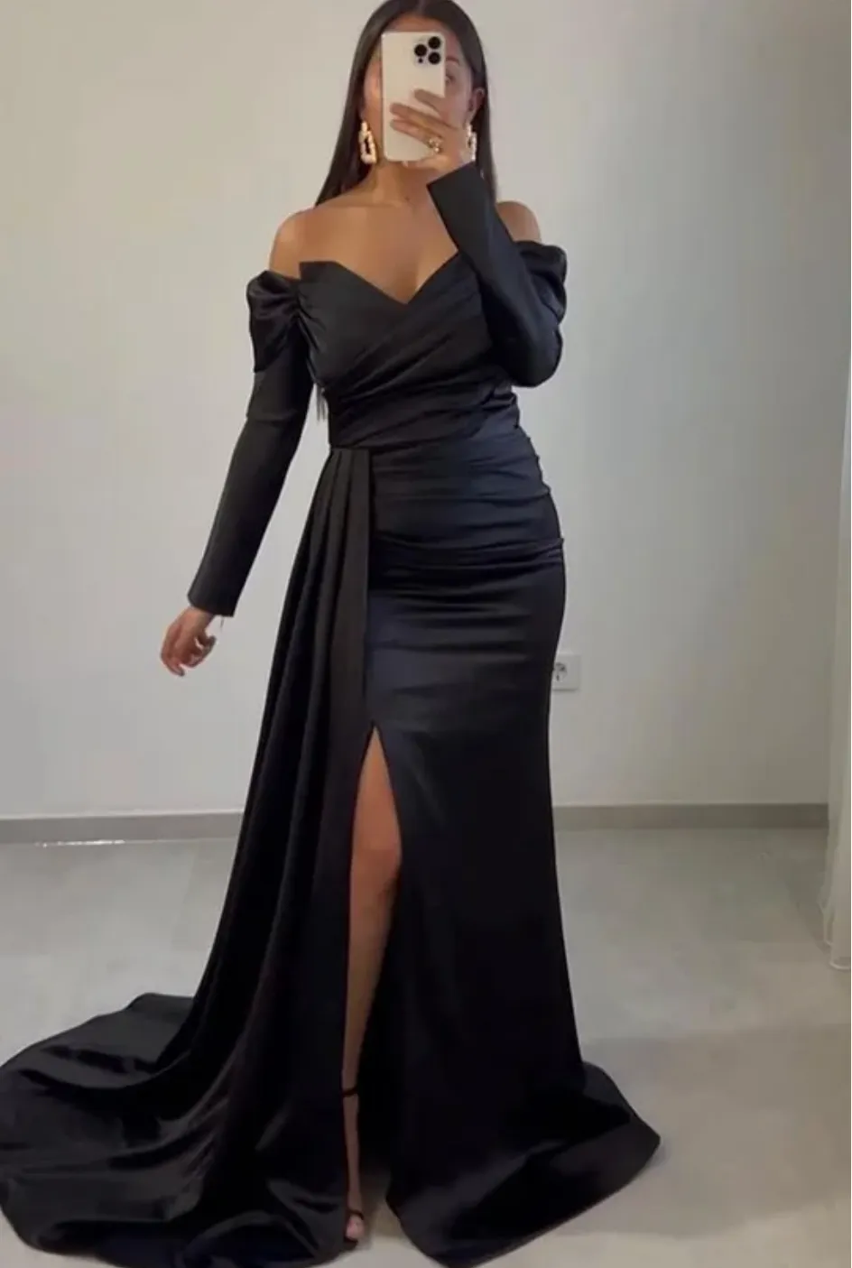 Sweetheart Emerald Green Evening Dress UK Off-The-Shoulder Long Sleeves Prom Dress