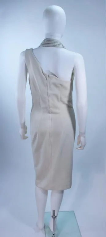 SYDNEY NORTH White Rhinestone Cocktail Dress Size 6-8