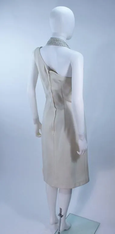 SYDNEY NORTH White Rhinestone Cocktail Dress Size 6-8