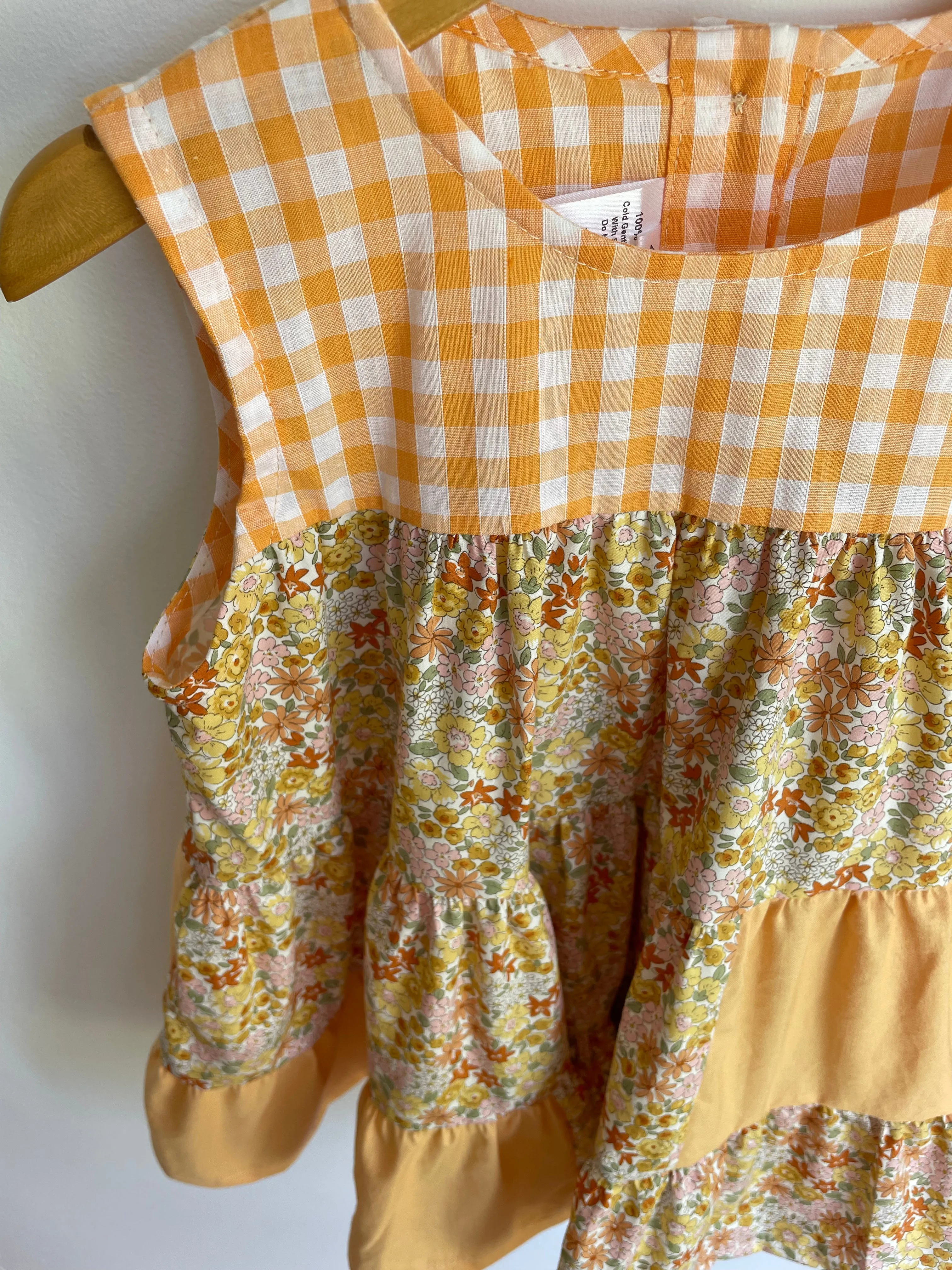 ‘Tabitha’ - Orange Tiered Smock