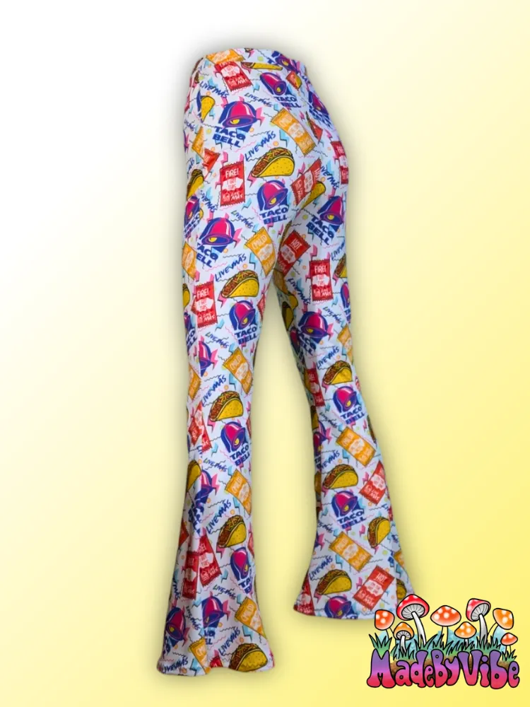 Taco Bell Bottoms Flare Pants - Ready to Ship