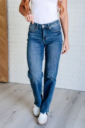 Take Me Away Mid Rise Control Top Vintage Straight Jeans