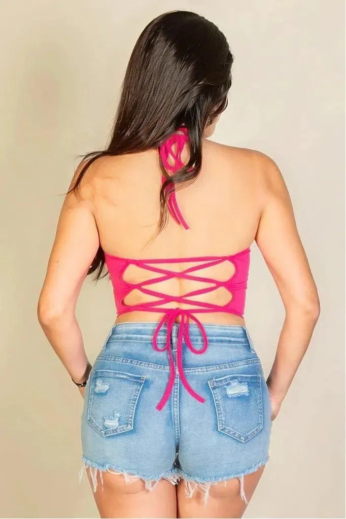 Tank Bandana Hem Square Neck Top
