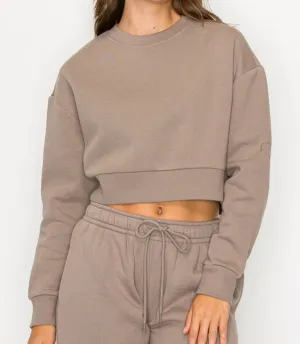 Taupe Cropped Fleece