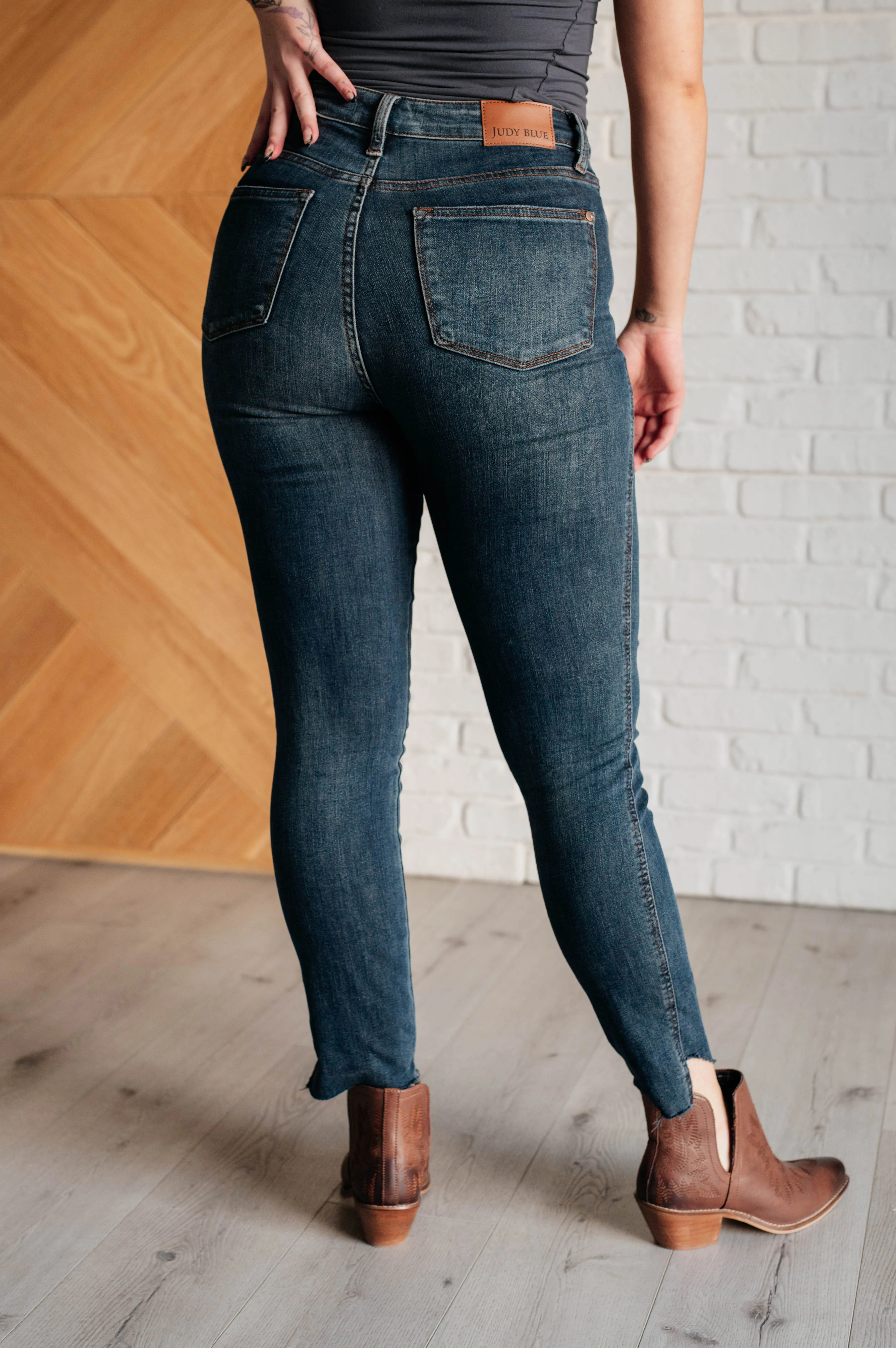 Tessa High Rise Step Hem Skinny Jeans *Tummy Control*