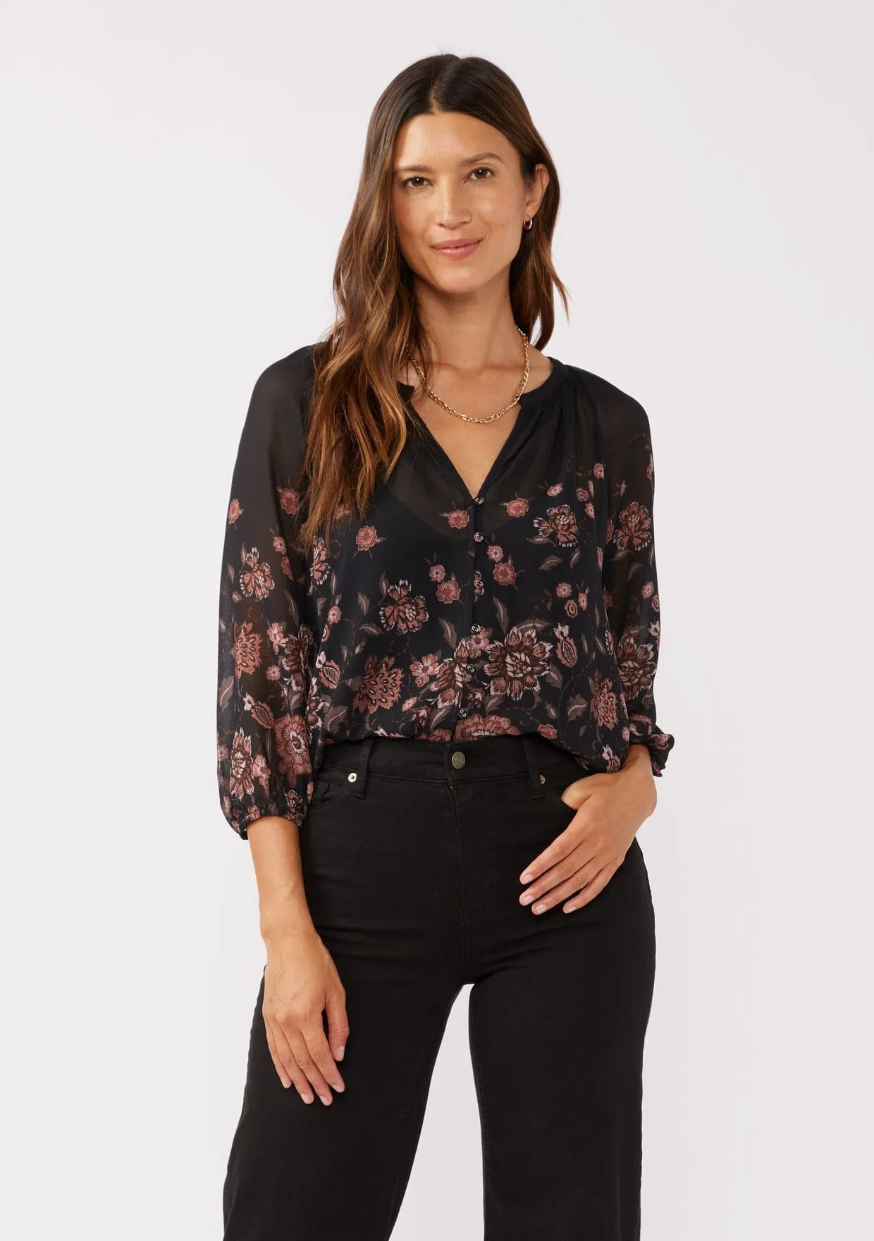 That Moment Floral Chiffon Blouse