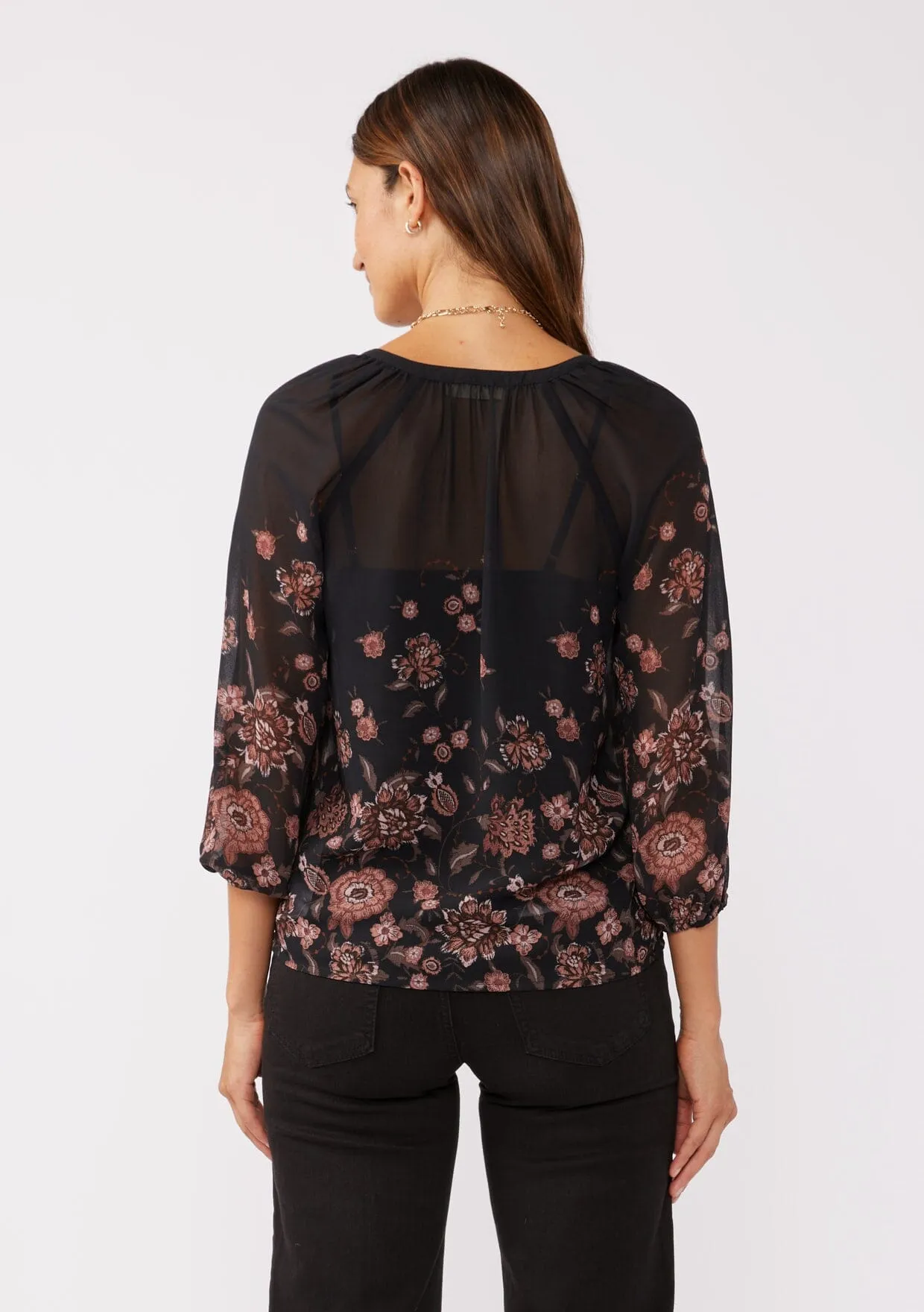 That Moment Floral Chiffon Blouse