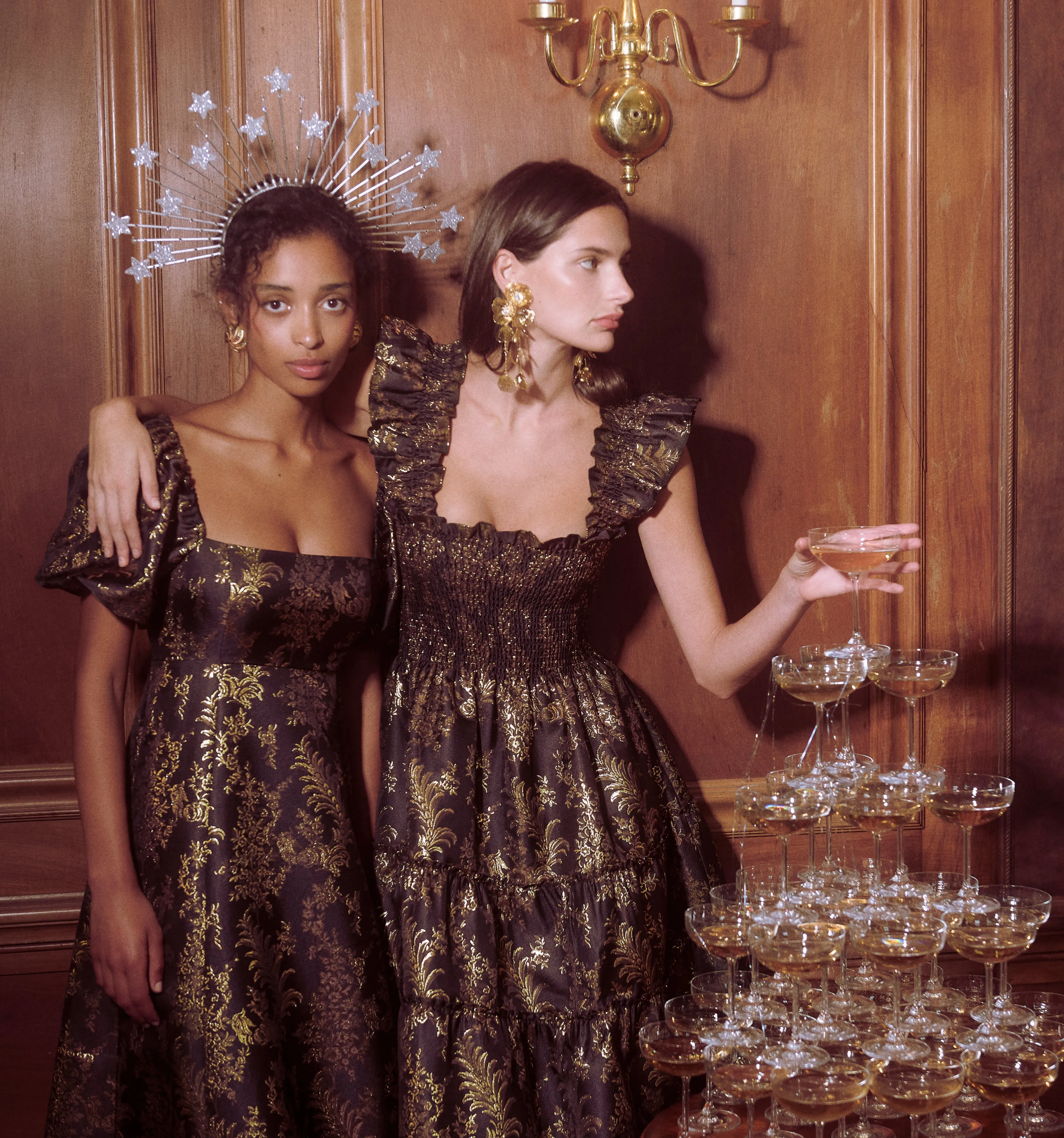 The Matilda Dress - Moody Bird Brocade