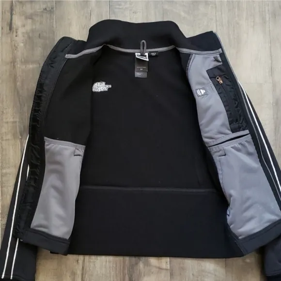 THE NORTH FACE BLACK APEX BIONIC SOFTSHELL ATHLETIC JACKET LIKE NEW SIZE SMALL