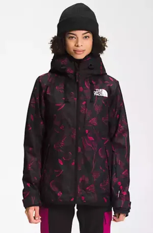 THE NORTH FACE W SUPERLU JACKET ROXBURY PINK HALFTONE FLORAL PRINT/TNF BLACK