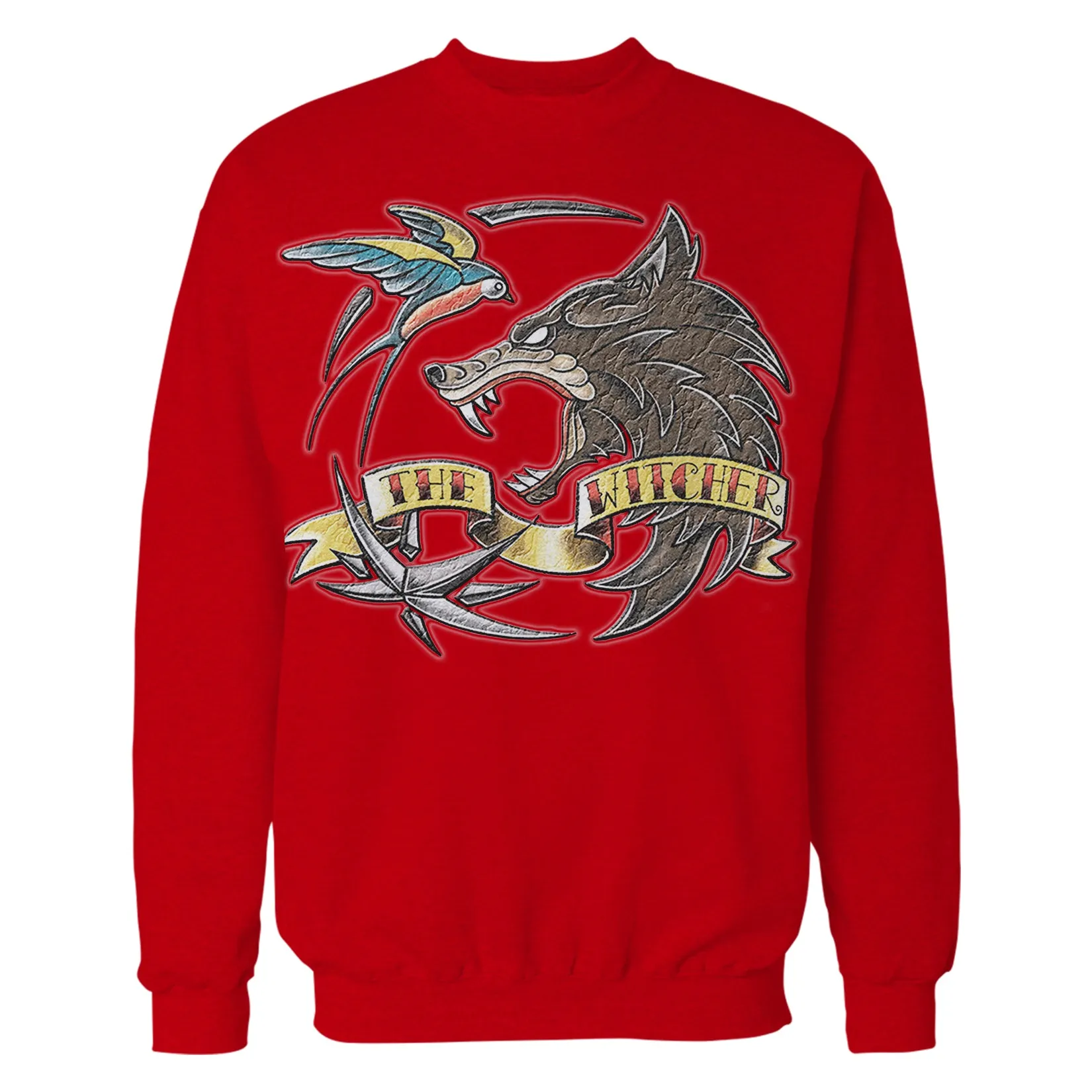 The Witcher Logo Tattoo Wolf Official Sweatshirt