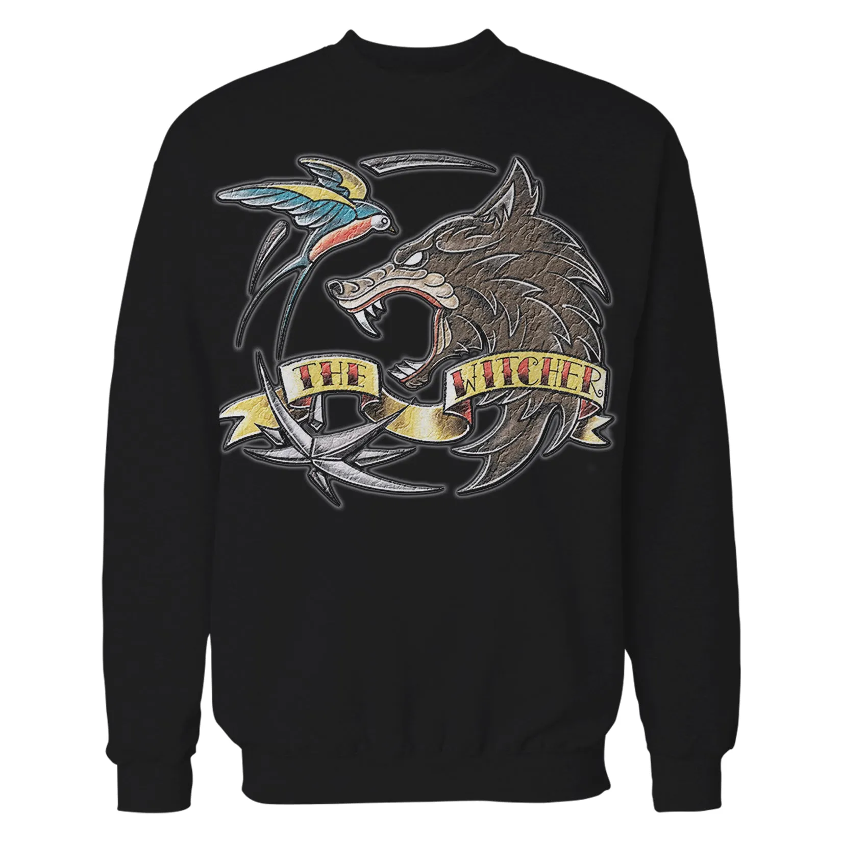 The Witcher Logo Tattoo Wolf Official Sweatshirt