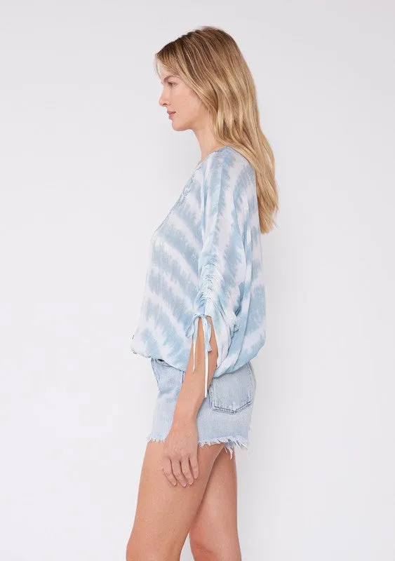 Tie-Dye Embroidered Blouse