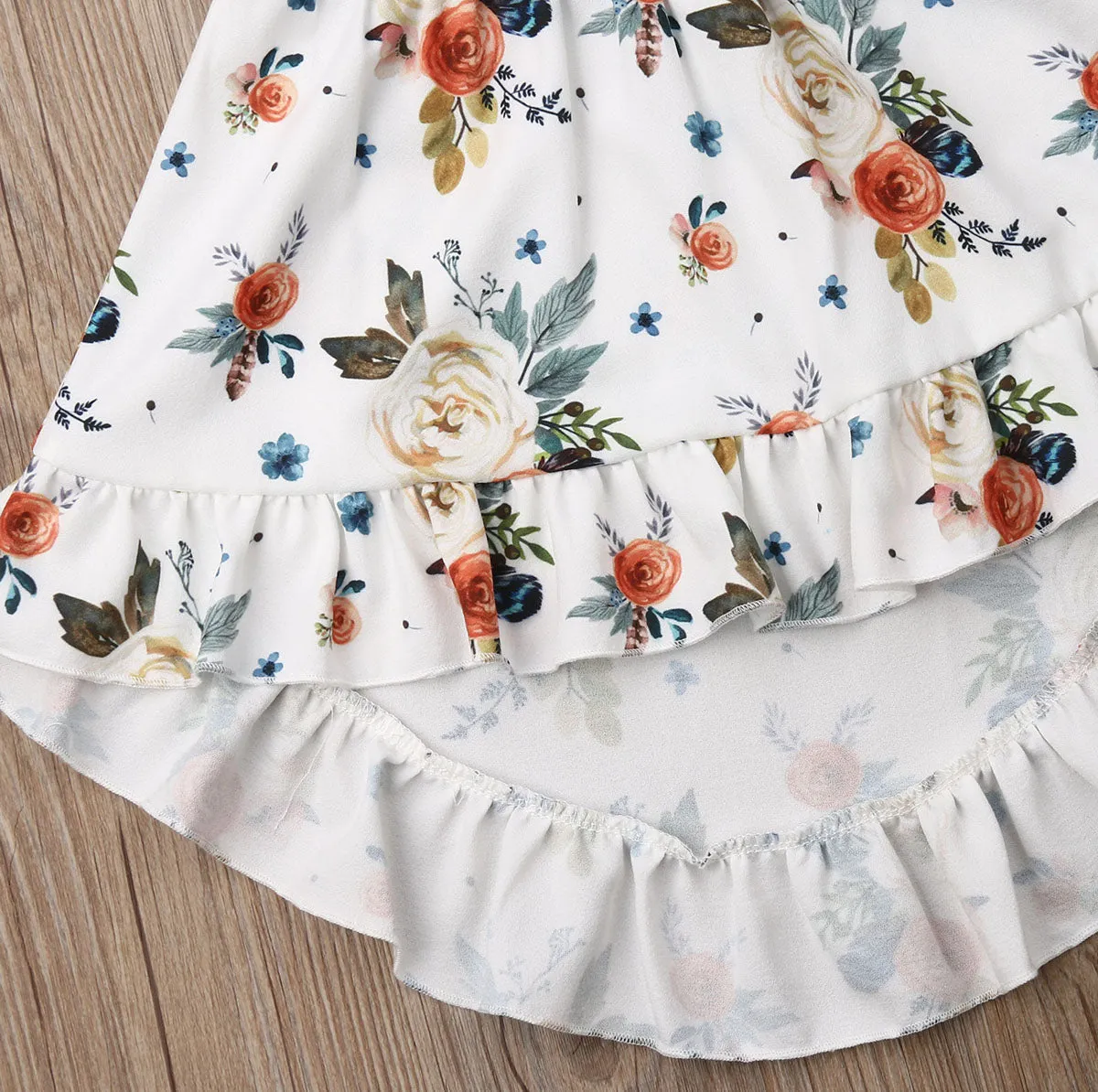 Toddler Baby Girl Ruffle Tops /  Leisure Summer Beach Outfit