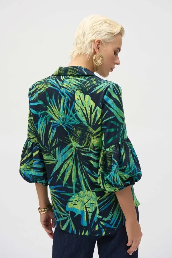TOPICAL PRINT PUFF SLEEVE TOP
