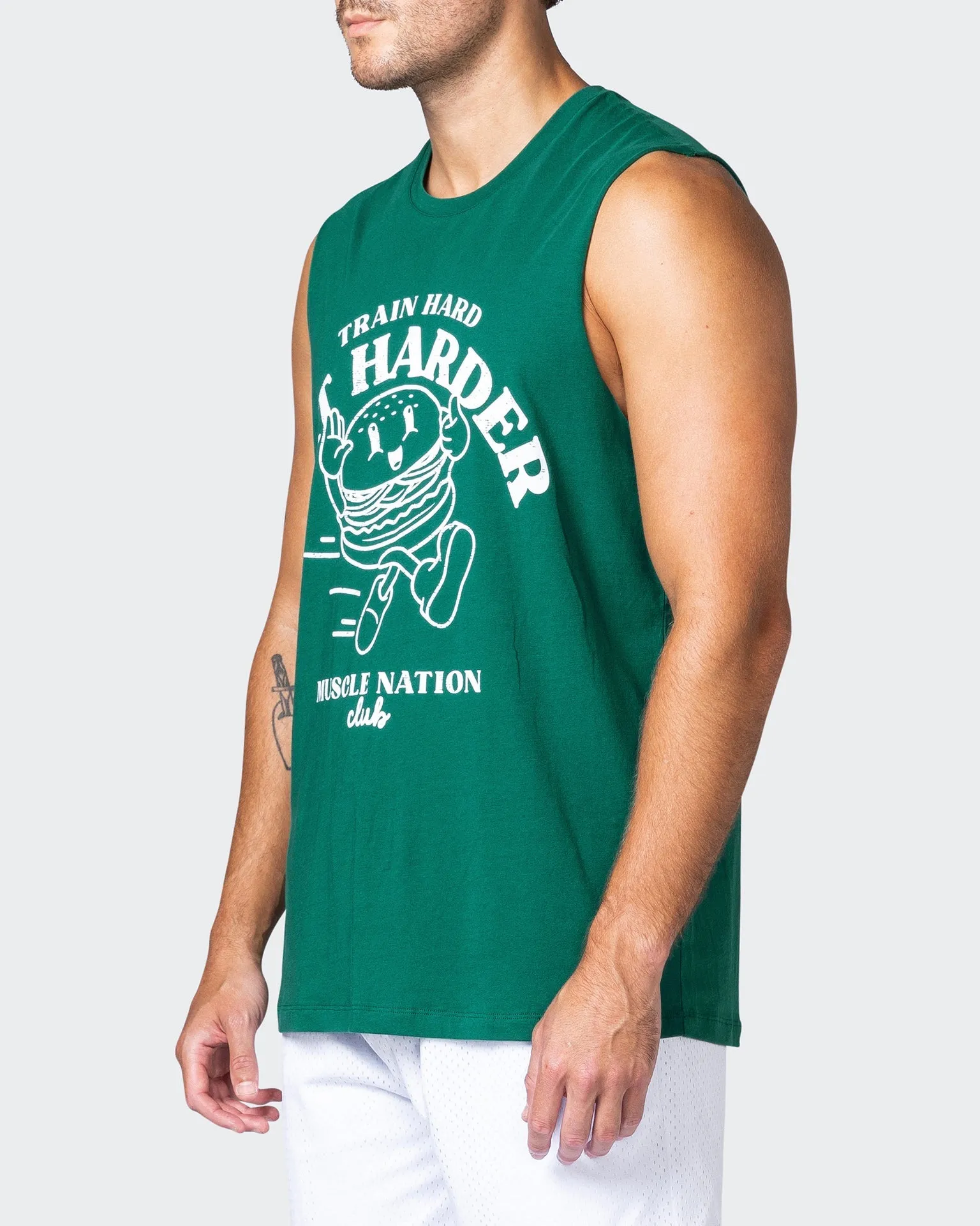 Train Hard Tank - Antique Green