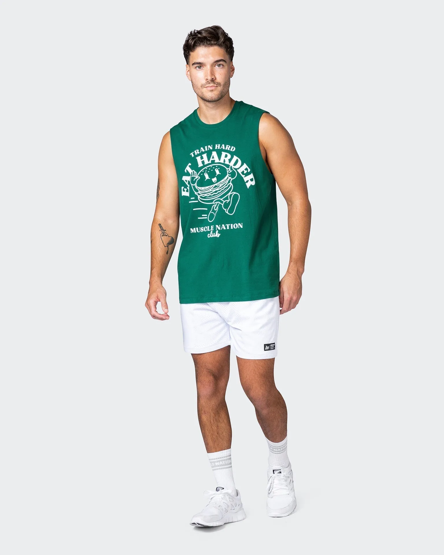 Train Hard Tank - Antique Green