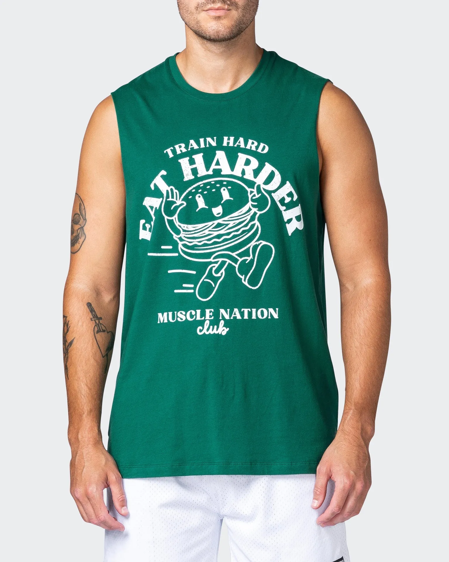Train Hard Tank - Antique Green