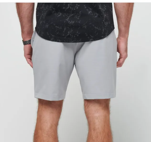 Travis Mathew Tech Chino Short - Heather Steel