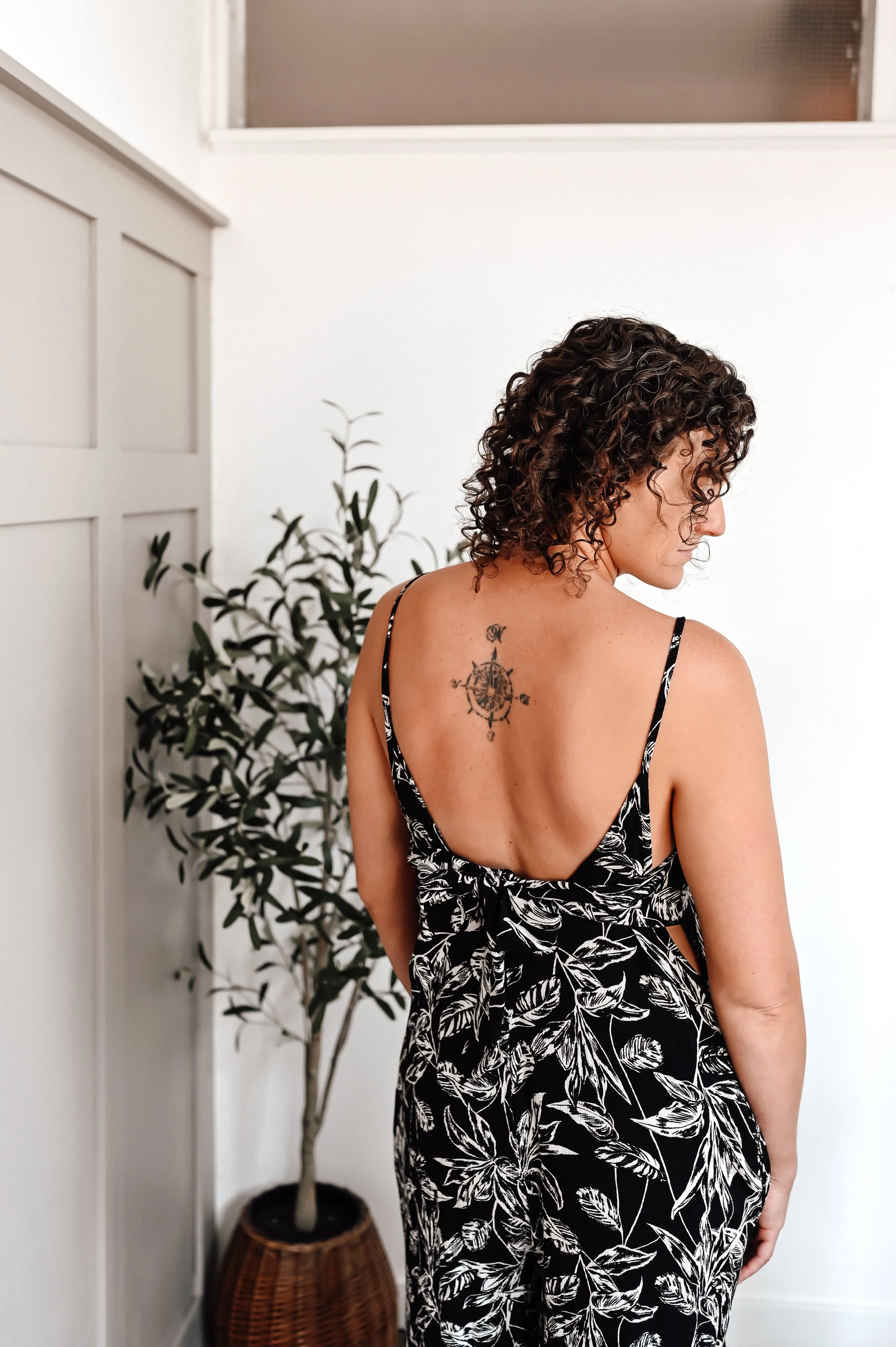 Tropical Black Jumpsuit *FINAL SALE*