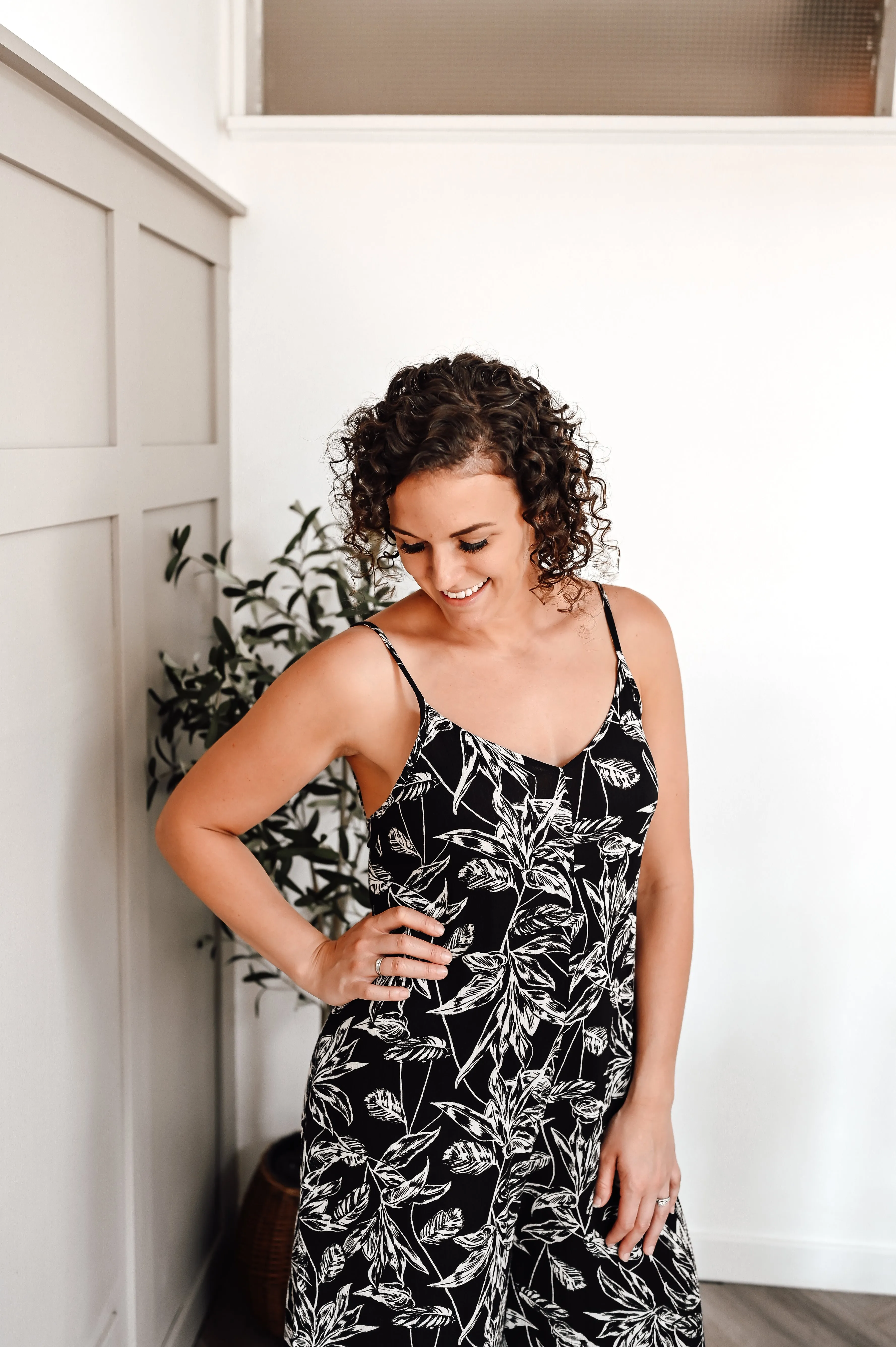 Tropical Black Jumpsuit *FINAL SALE*