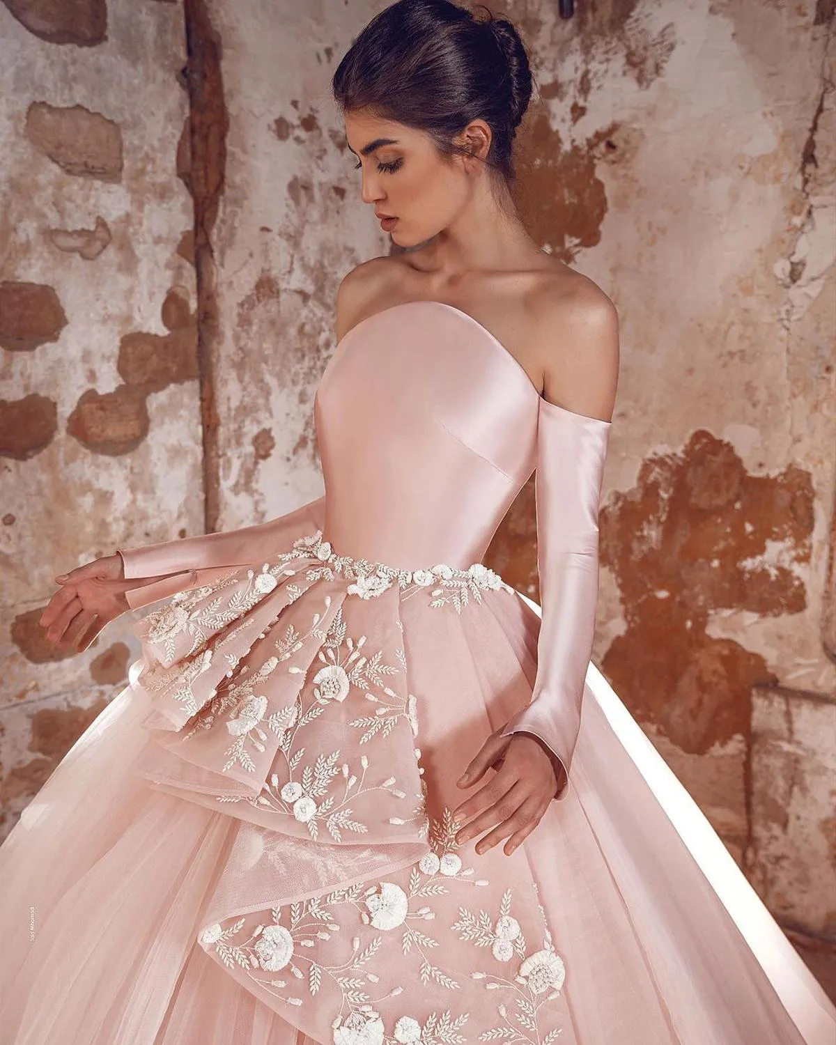 Tulle Beads Floor Length Wedding dresses