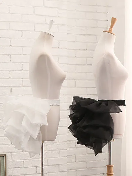 Tulle Lolita Petticoats Bell Shape Ruffles White Lolita Skirt