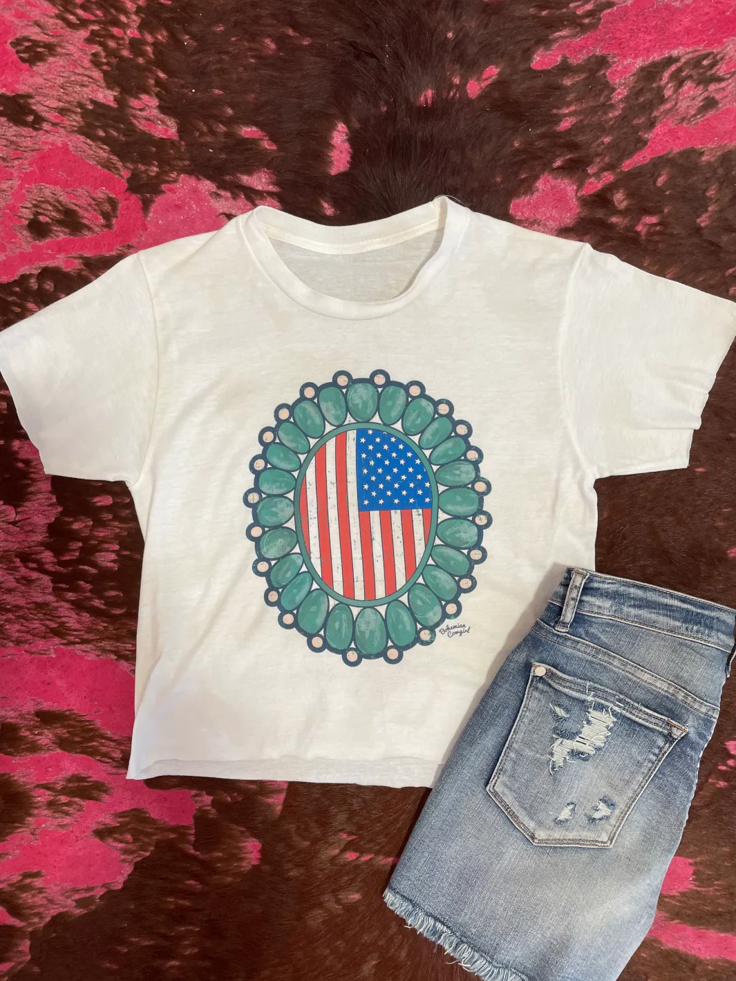 Turquoise Stone Flag