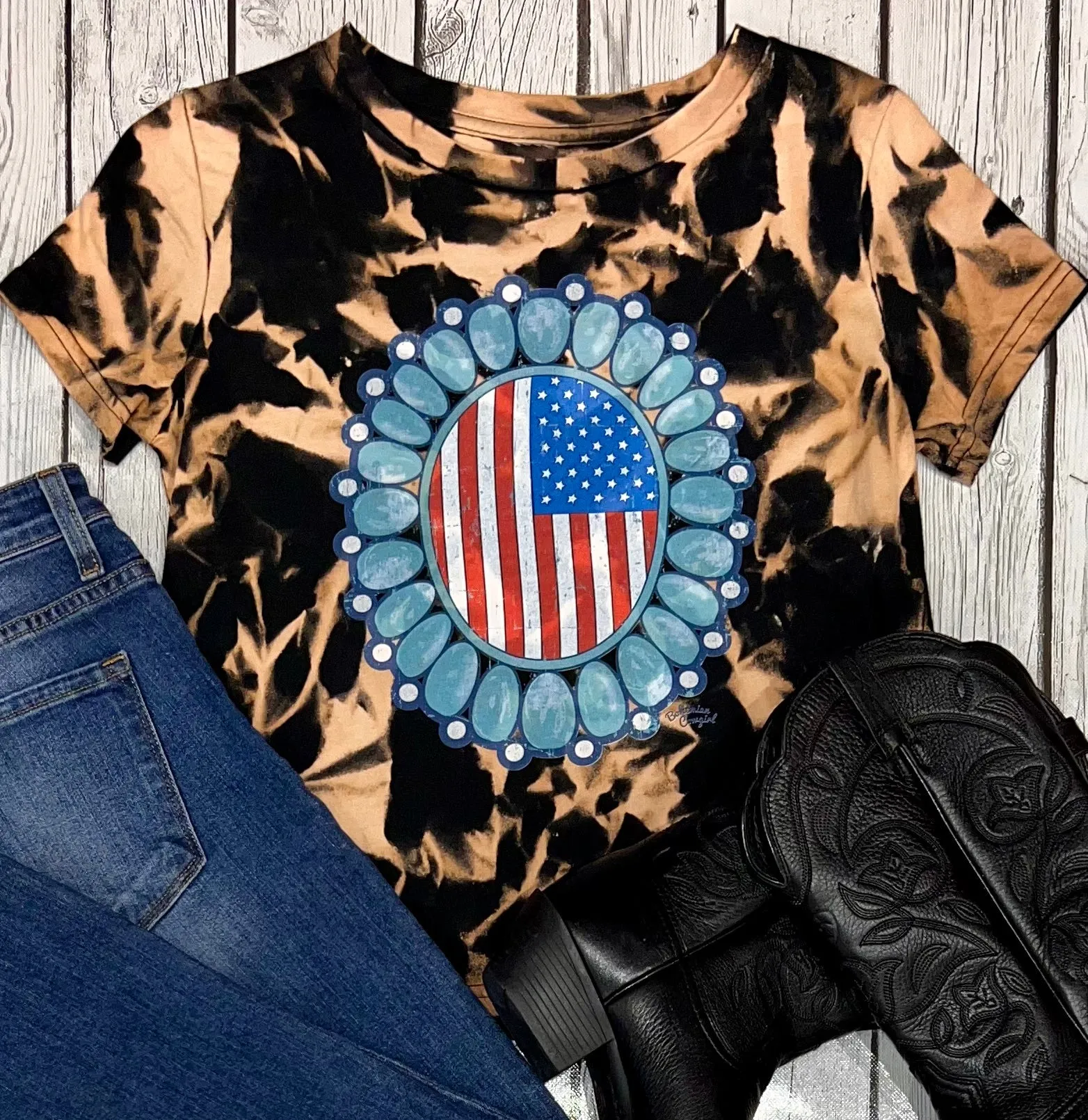 Turquoise Stone Flag