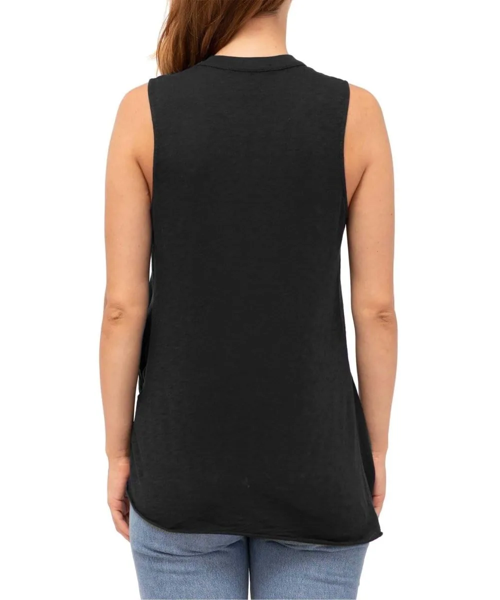 Twist Hem Tank Black