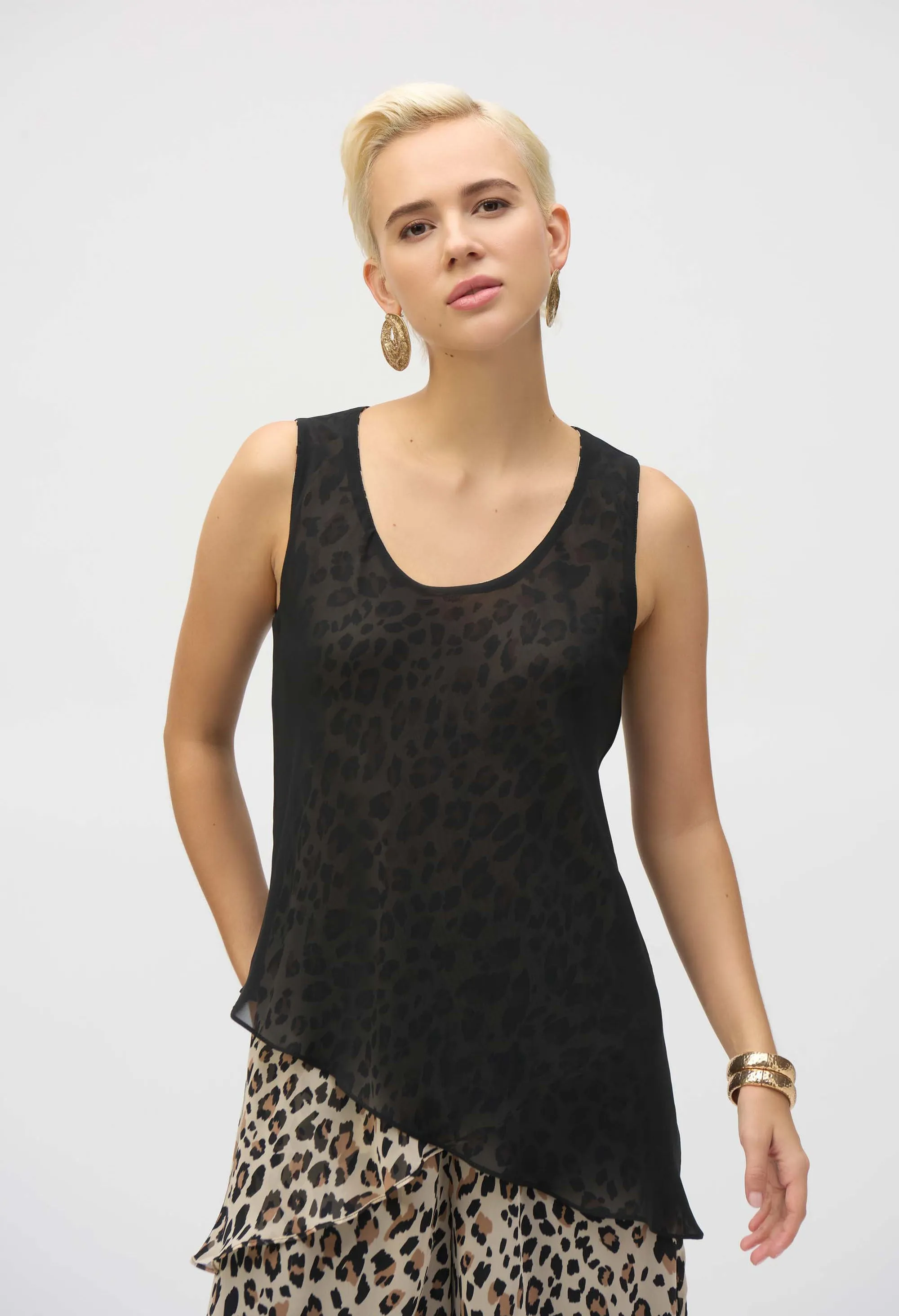 Two Piece Leopard Fringe Top