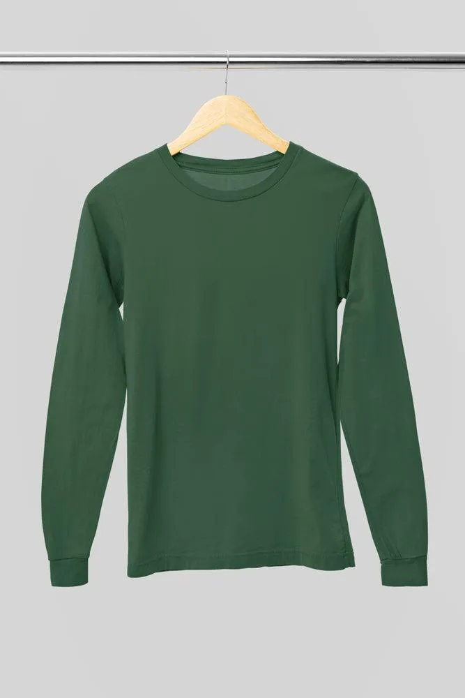 Unisex Bottle Green Super Combed Cotton T-Shirt - Eco-Friendly & Comfortable