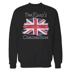 Urban Attitude Kings Coronation 2023 British Flag Sweatshirt (Black)