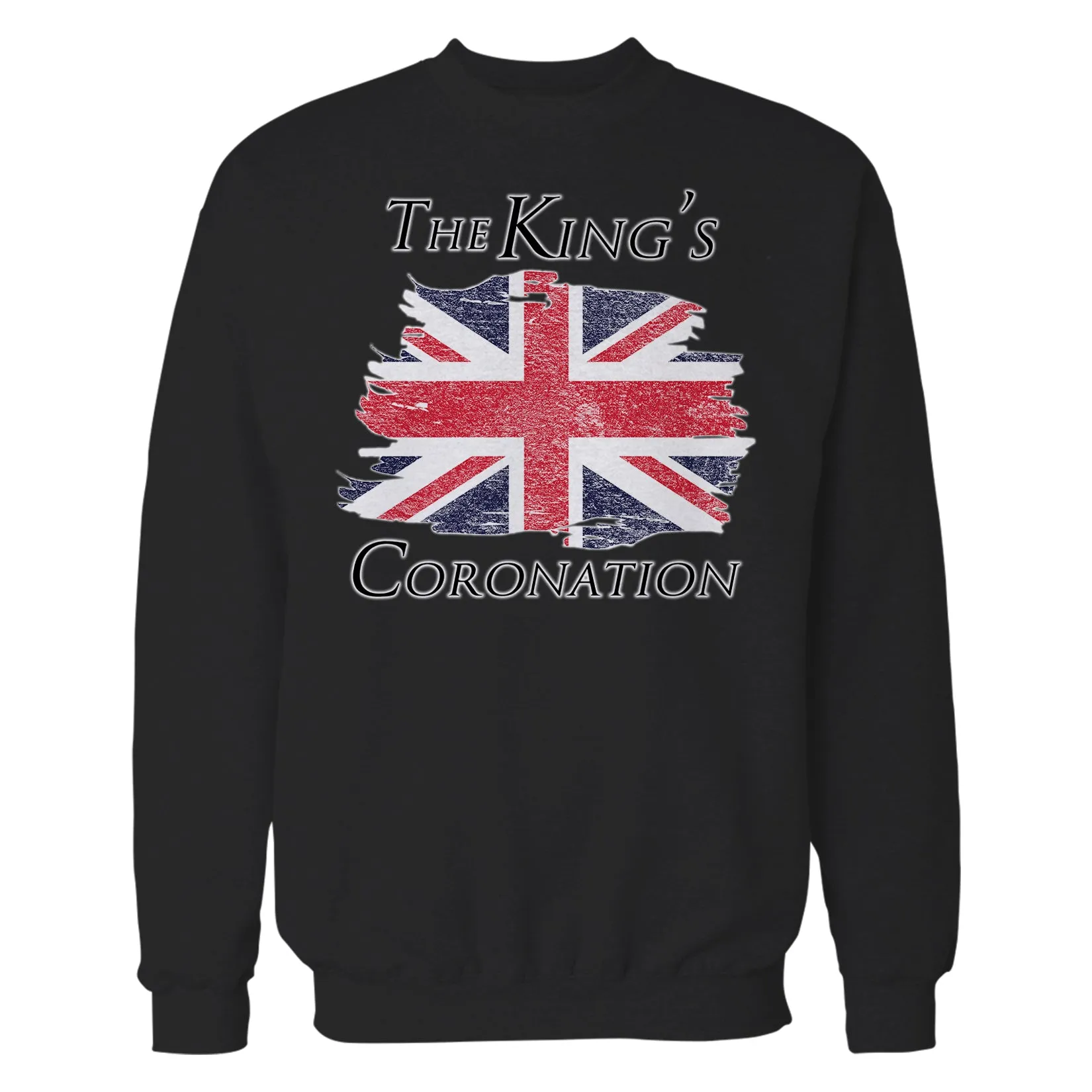 Urban Attitude Kings Coronation 2023 British Flag Sweatshirt (Black)