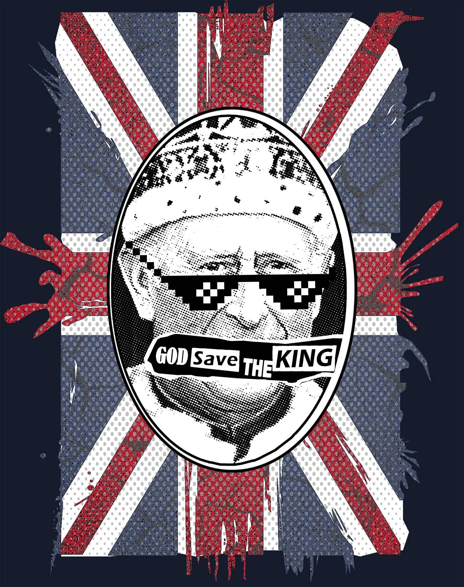 Urban Attitude Kings Coronation 2023 God Save The King 02 Hoodie Back Print (Back)