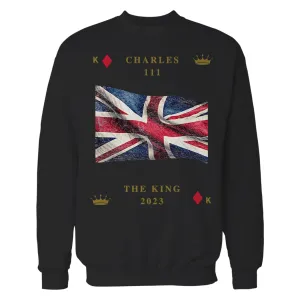 Urban Attitude Kings Coronation 2023 Great Britain Flag Sweatshirt (Black)