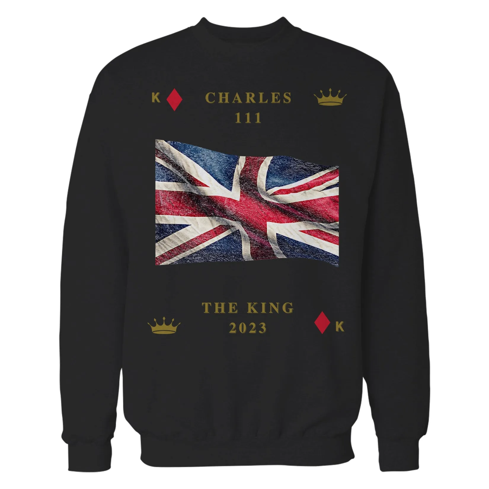 Urban Attitude Kings Coronation 2023 Great Britain Flag Sweatshirt (Black)