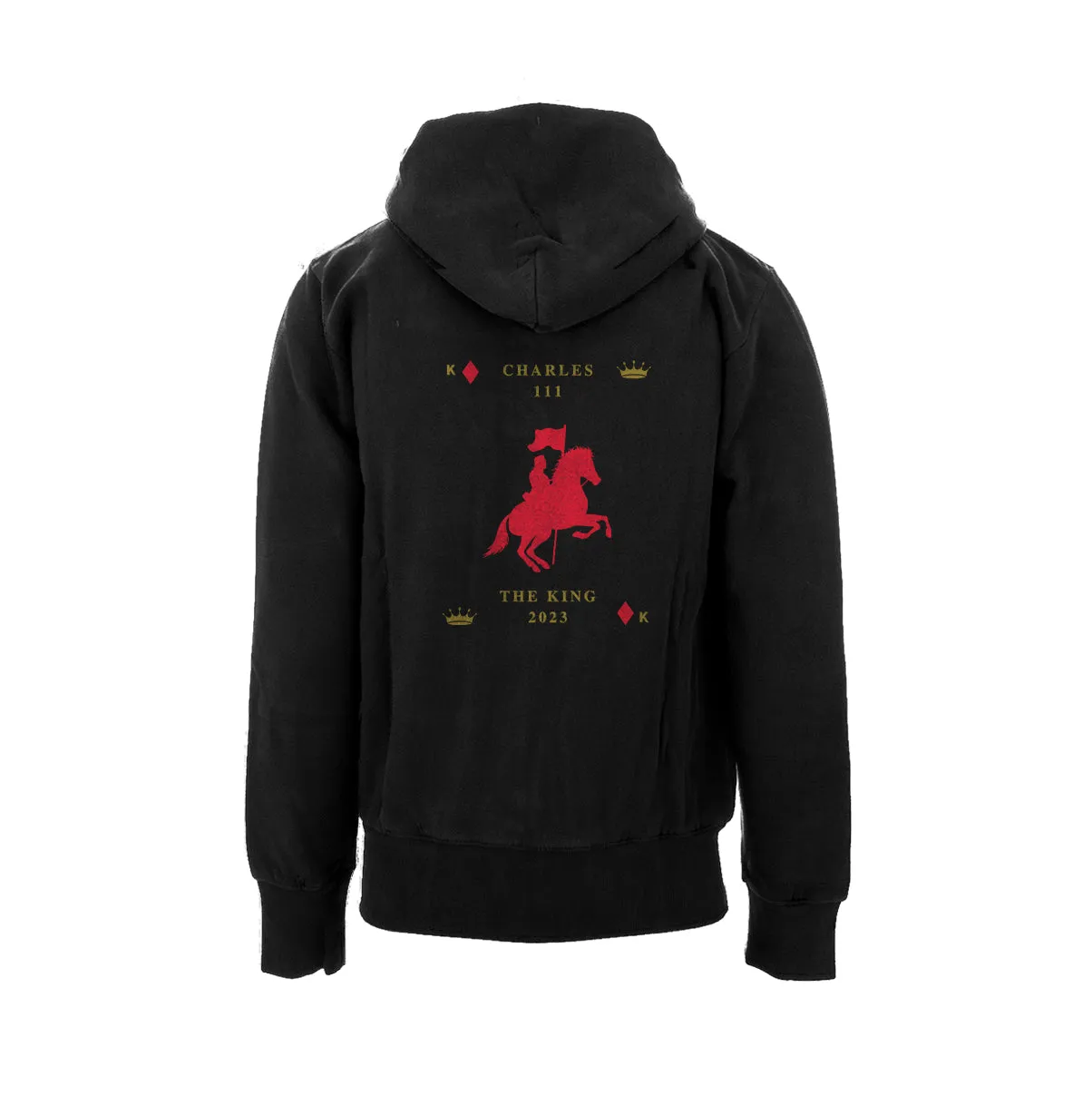 Urban Attitude Kings Coronation 2023 Silhouette Royal Knight Hoodie Back Print (Black)