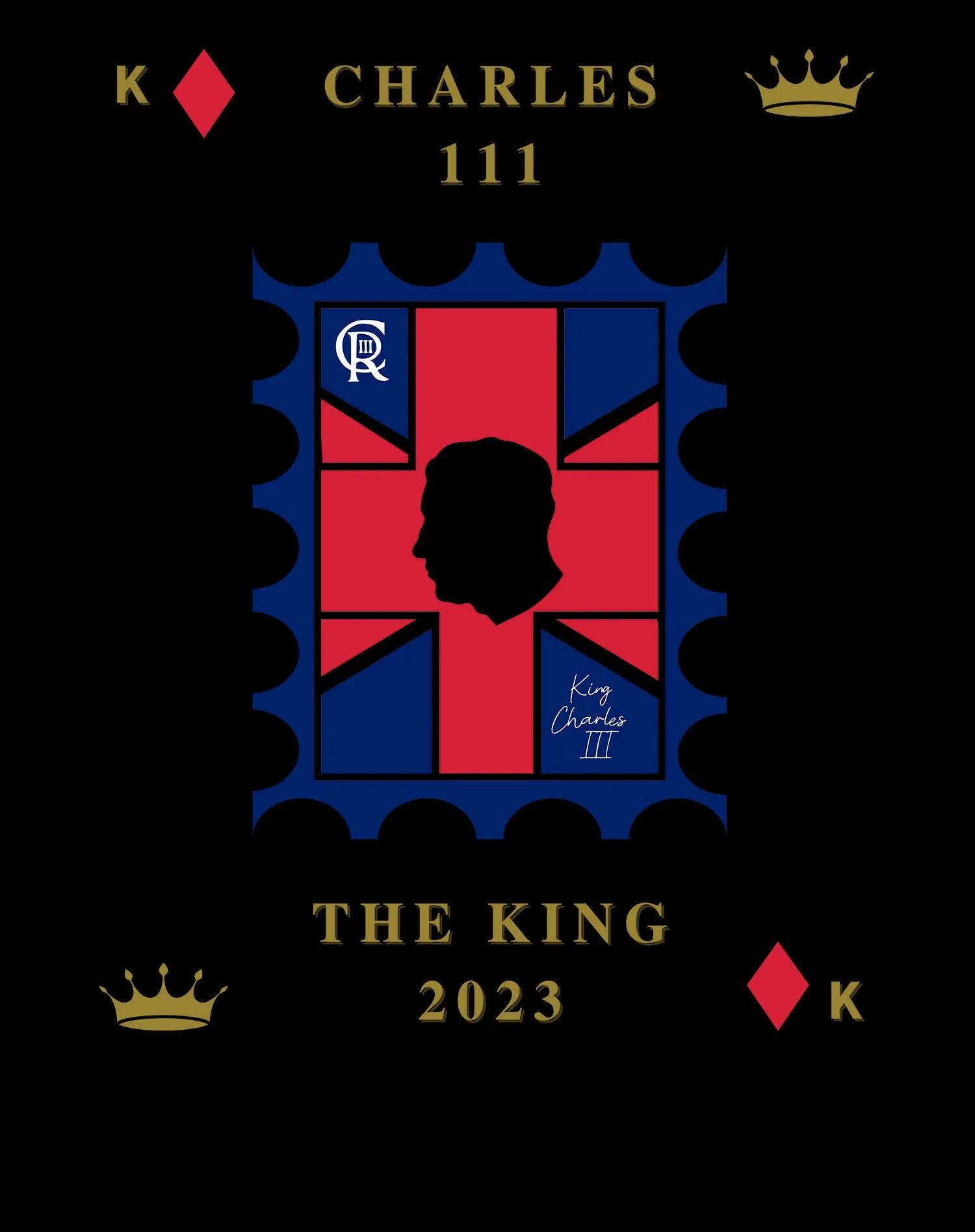 Urban Attitude Kings Coronation 2023 Stamp Charles III Sweatshirt (Black)