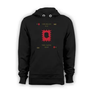 Urban Attitude Kings Coronation 2023 Stamp Silhouette Portrait Hoodie Front Print (Black)