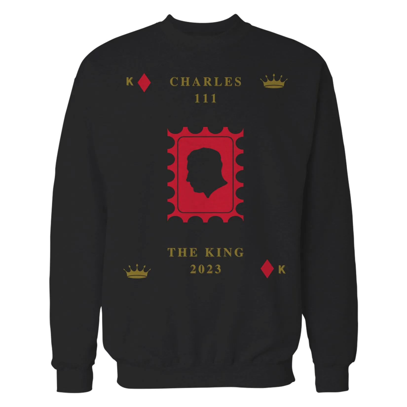 Urban Attitude Kings Coronation 2023 Stamp Silhouette Portrait Sweatshirt (Black)