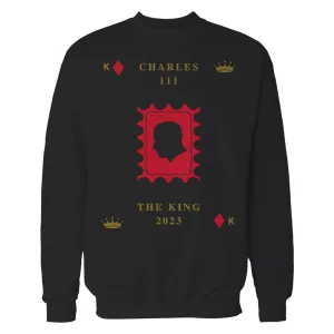 Urban Attitude Kings Coronation 2023 Stamp Silhouette Portrait Sweatshirt (Black)