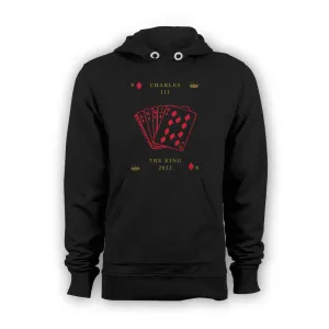 Urban Attitude Kings Coronation 2023 Stencil Royal Flush Hoodie Front Print (Black)