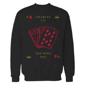 Urban Attitude Kings Coronation 2023 Stencil Royal Flush Sweatshirt (Black)