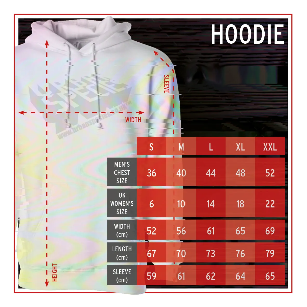 Urban Attitude Kings Coronation 2023 Union Jack Flag Flying Hoodie Front Print (Black)